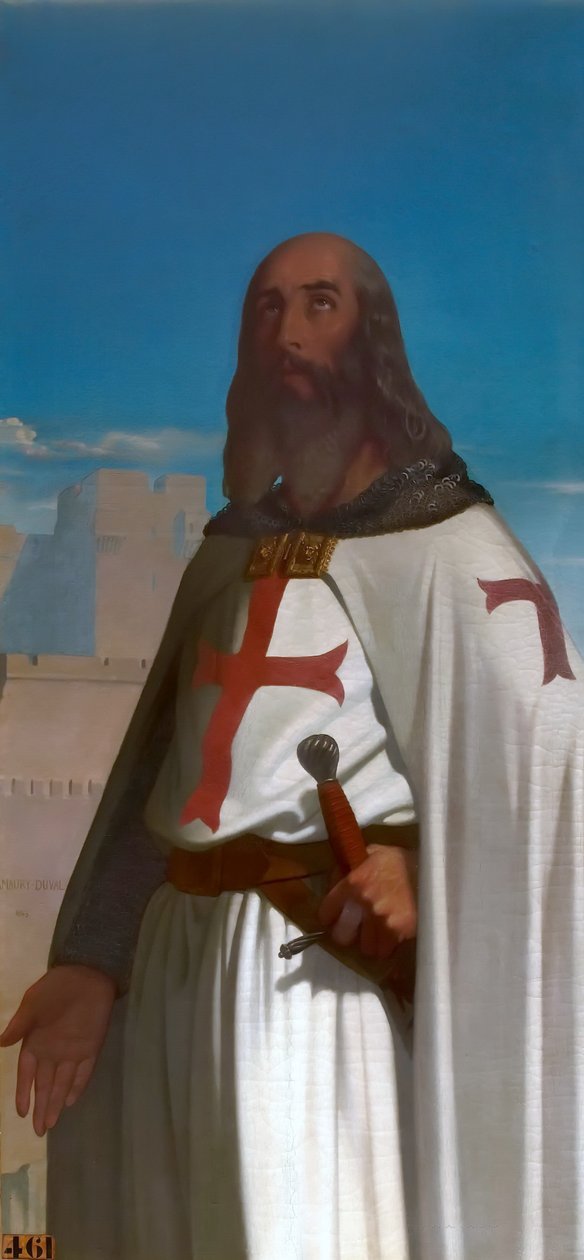 Jacques de Molay, velmistr templářských rytířů od Eugene Emmanuel Amaury Duval