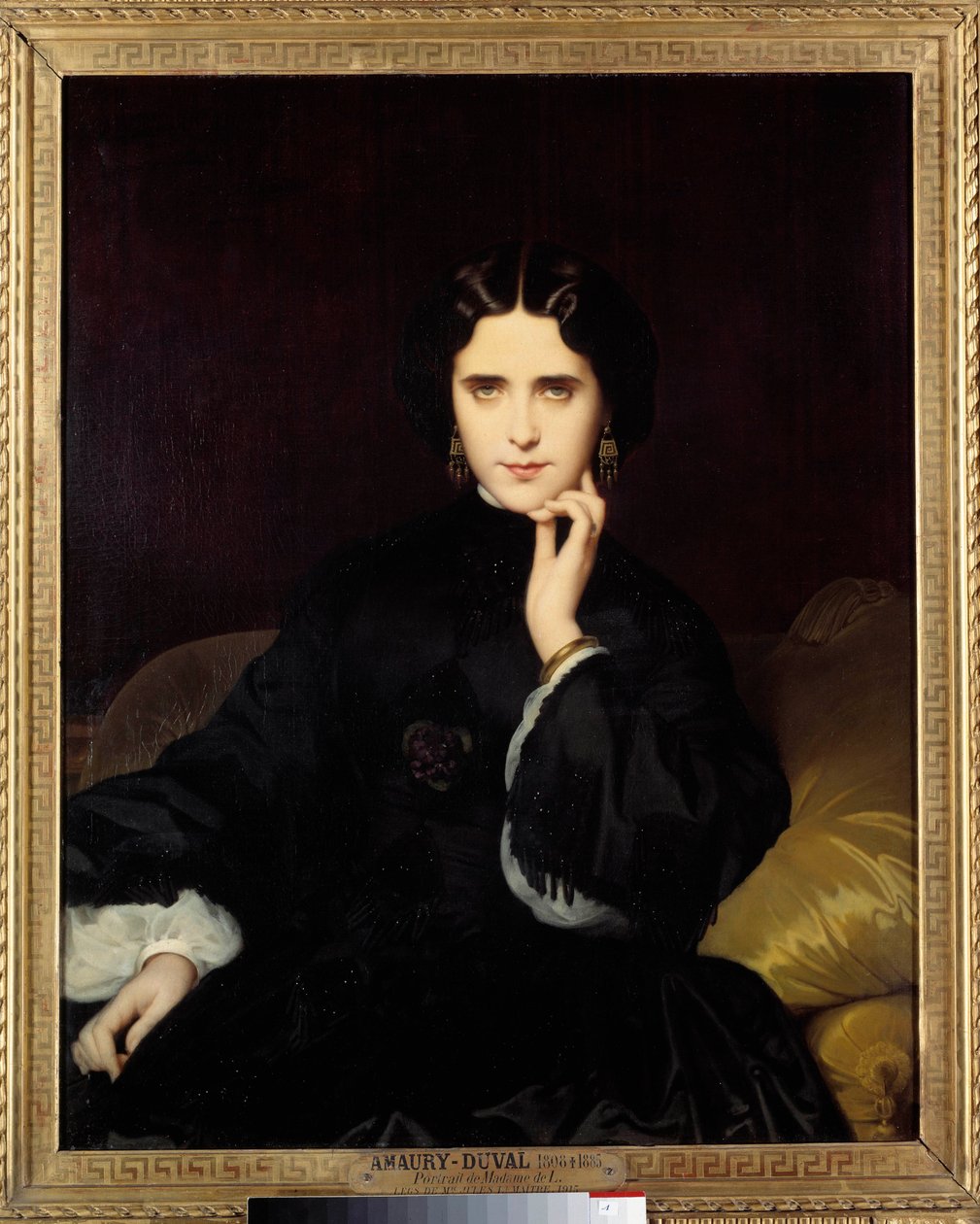 Portrét Madame de Loynes (1837-1908) Vedla významný literární a politický salon. Obraz Eugena Amaury-Duvala (1808-1885) 1862 Ne. 0,82x1m. Paříž, Musee d