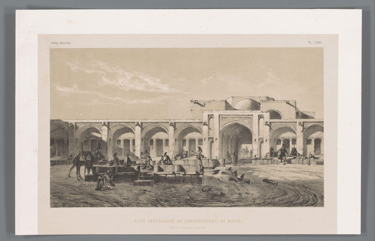 Nádvoří karavanserai z Mahyaru Cour internee du caravanserail de Mayar (route d