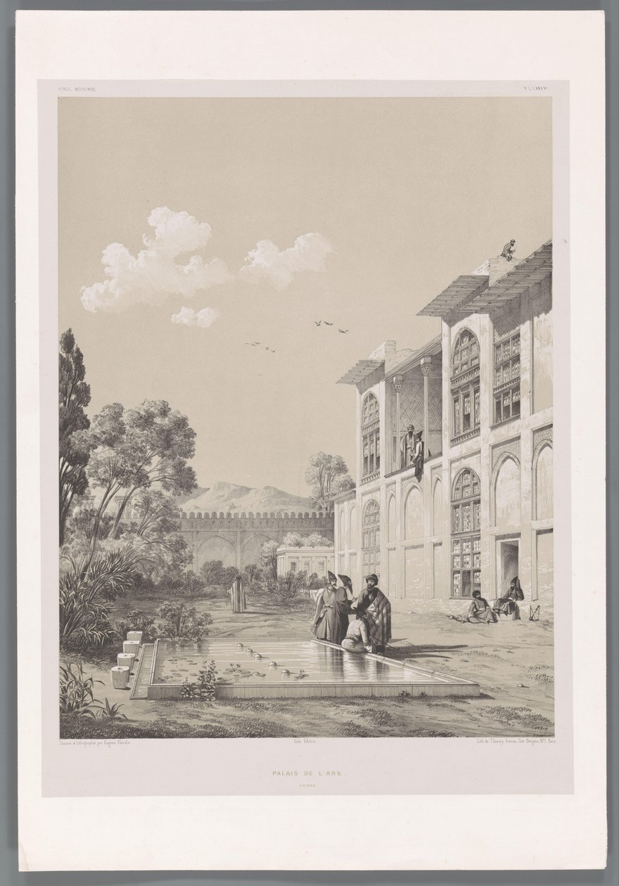 Pohled do zahrady Argu od Karima Khana Palais de l