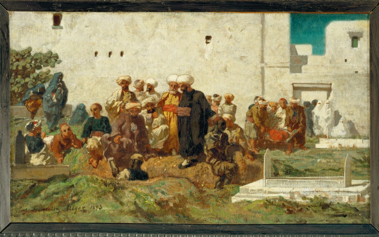 Enterrement maure - maurský pohřeb ... od Eugène Fromentin