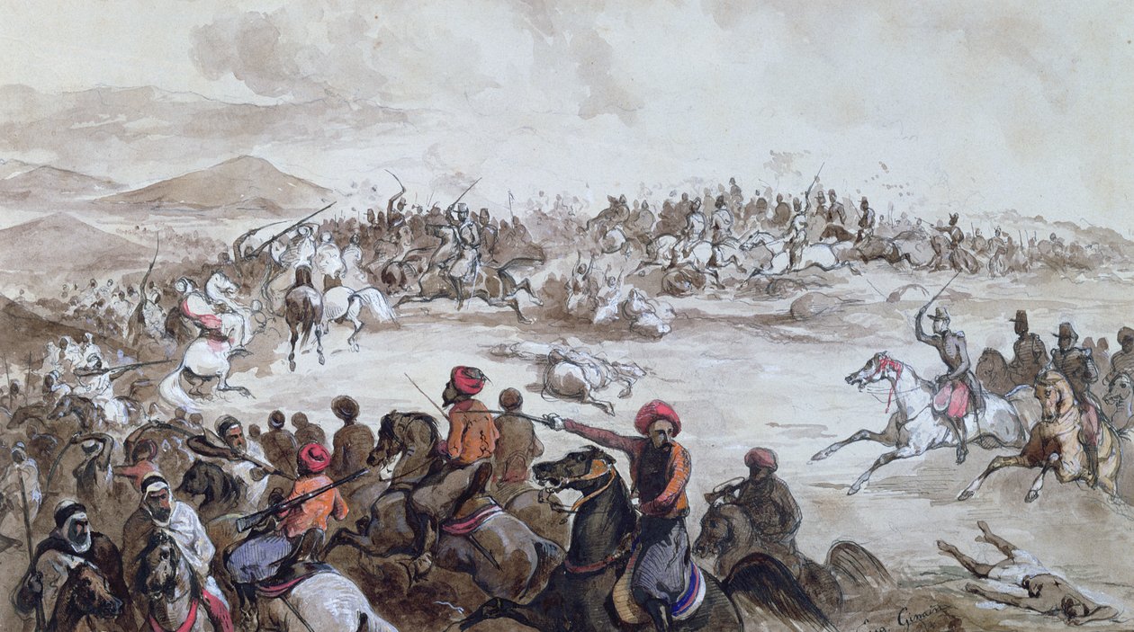 Zajetí kmene Abd el-Kader (1808-83) Henri d