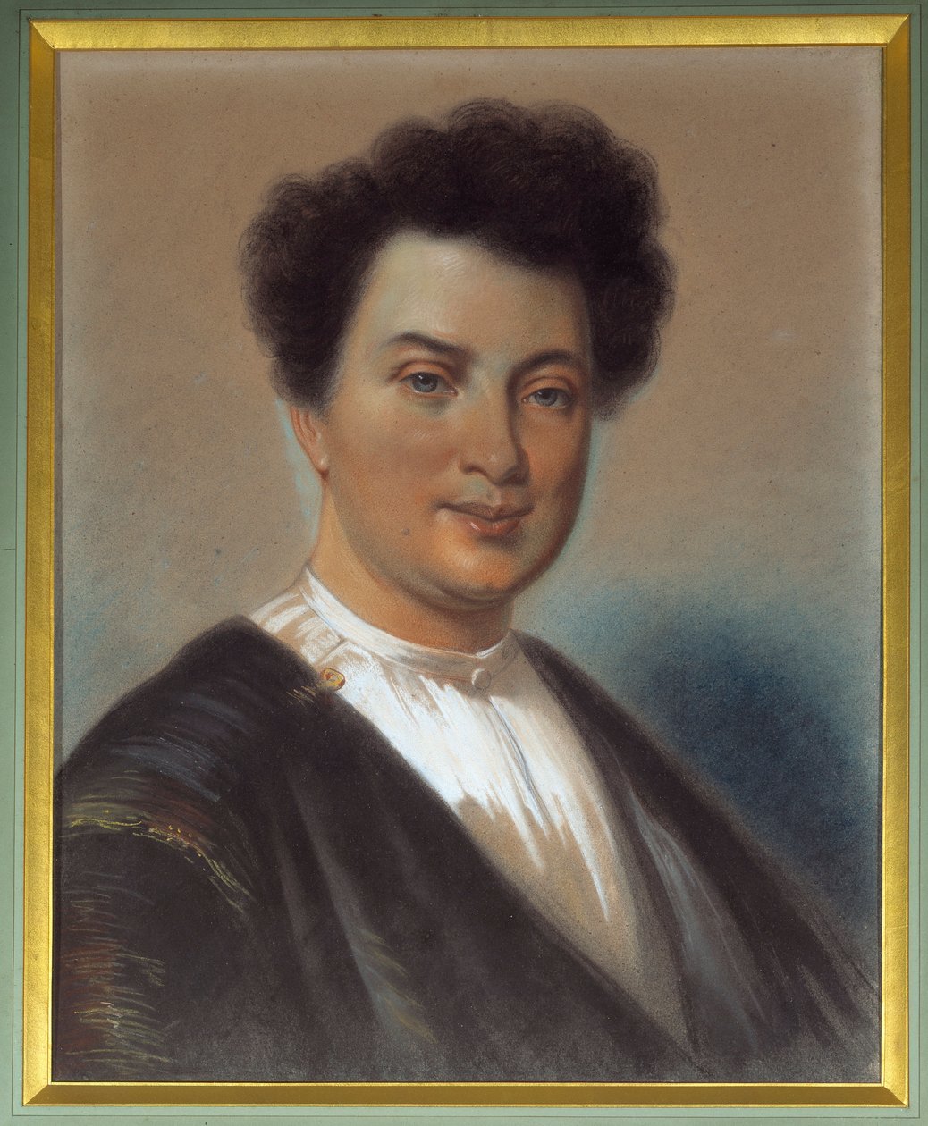 Portrét Alexandra Dumase Pere (1802-1870) Pastelový obraz od Eugena Girauda (1806-1881) 1830. Villers Cotterets, Musee Alexandre Dumas od Eugene Giraud