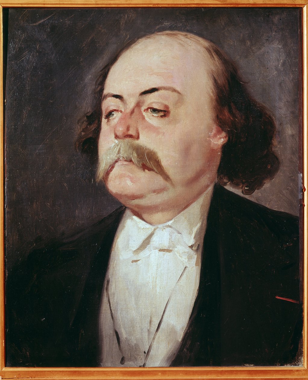 Portrét Gustava Flauberta (1821-1880) - Obraz Pierre Francois Eugene Giraud (1806-1881), Olej na plátně. 0,55 x 0,45 m. Hradní muzeum, Versailles, Francie od Eugene Giraud