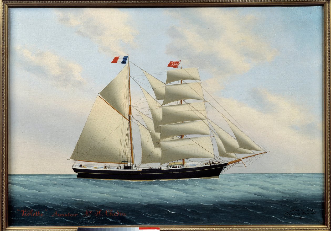 Brigáda Violet. Obraz Eugene Margueritte-Grandin dit Eugene Grandin (1833-1916) od Eugene Grandin