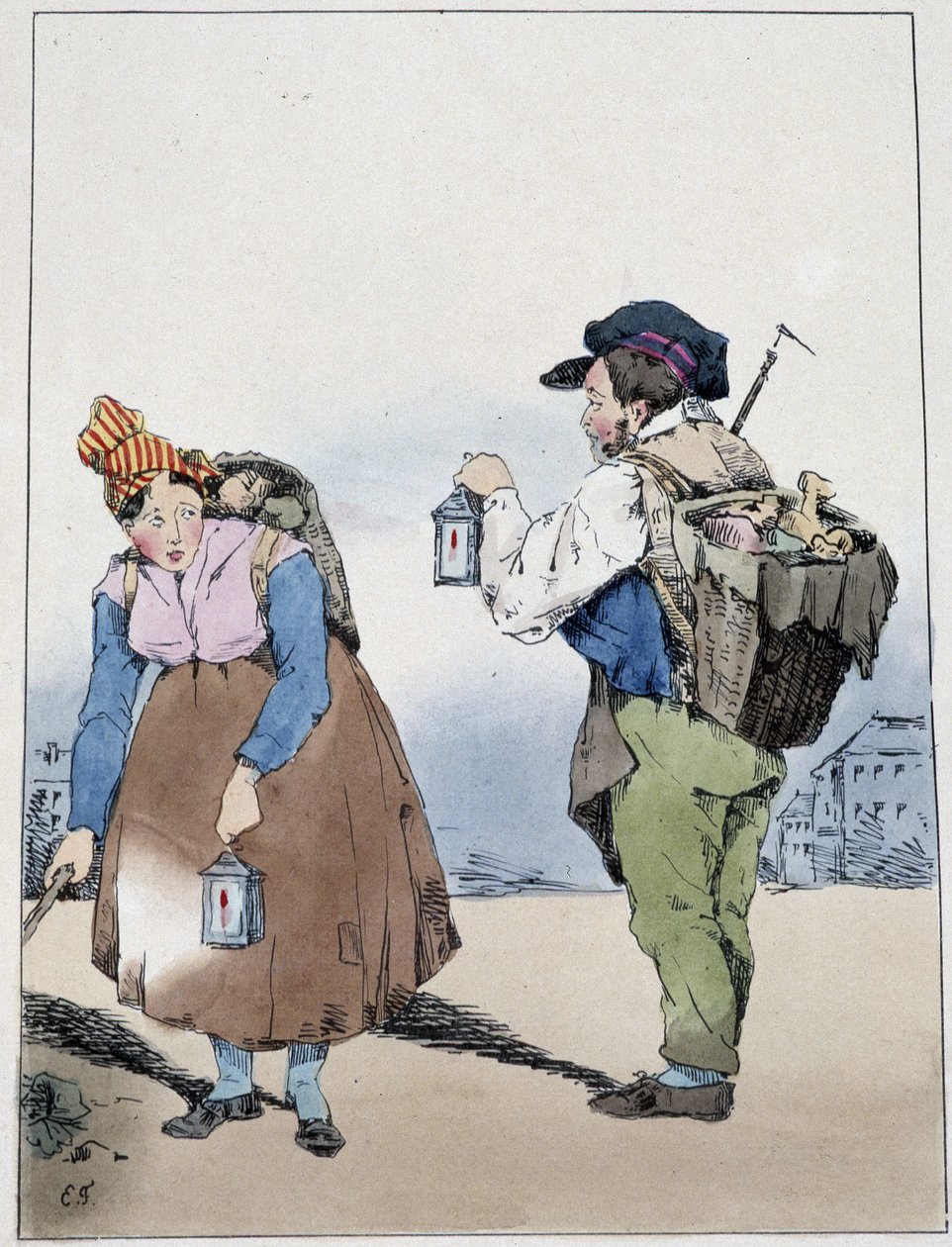 Nosič lucerny, rue Mouffetard – v „“Souvenirs d
