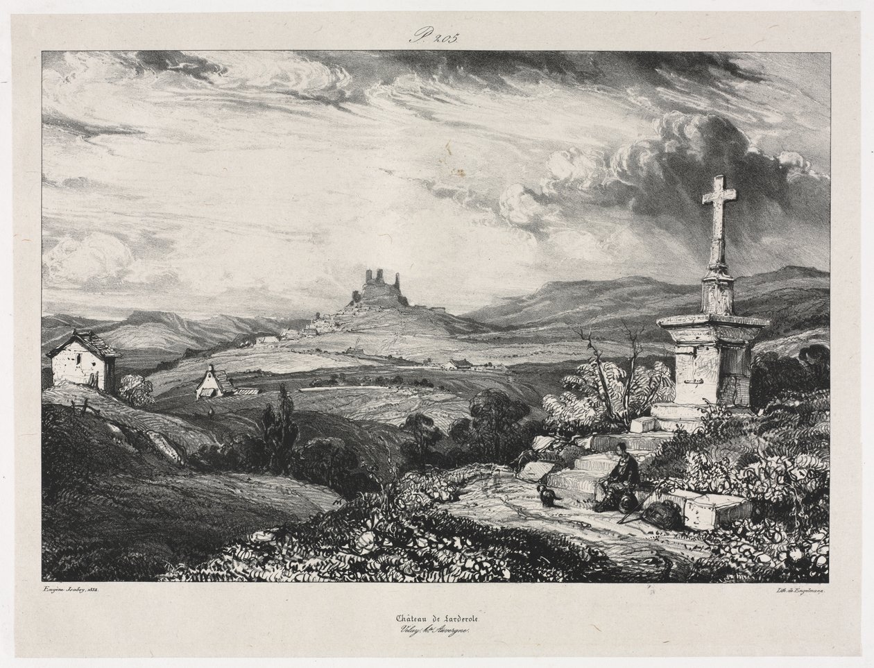 Hrad Larderole od Eugene Isabey