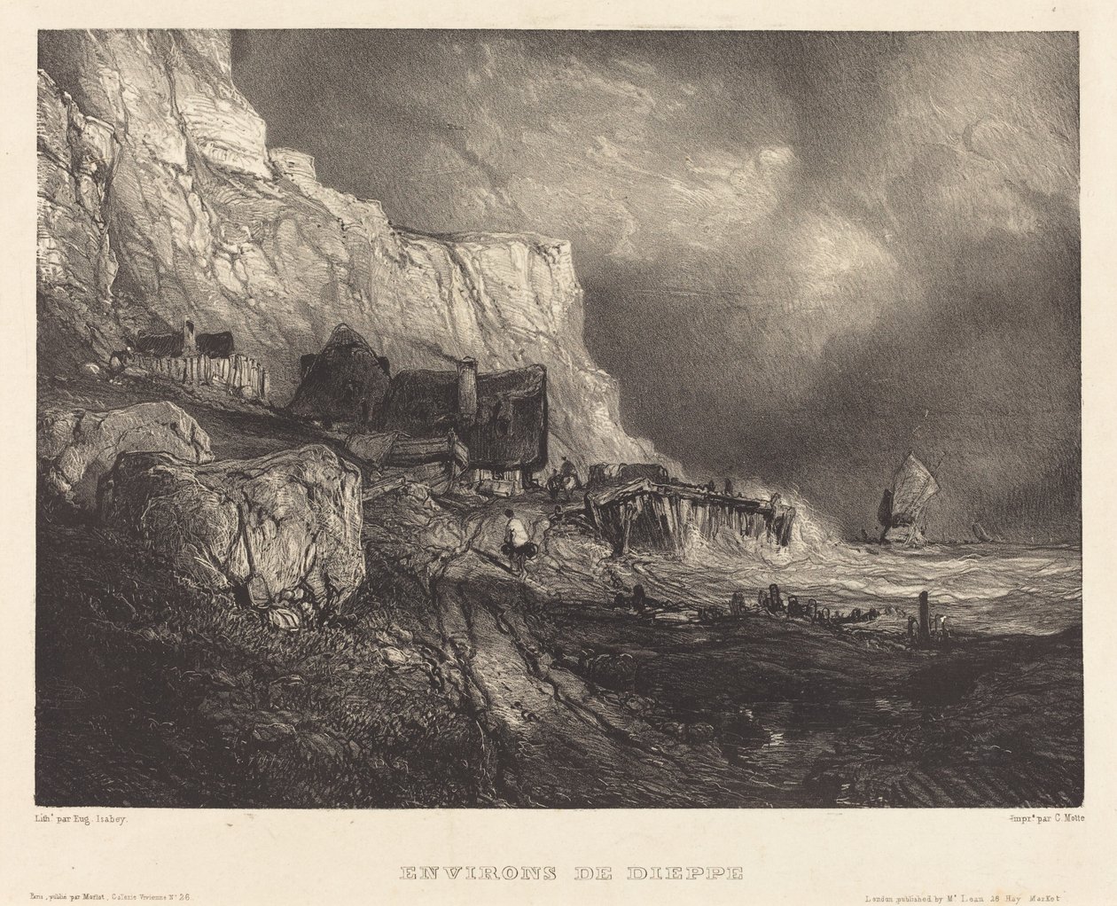 Kolem Dieppe od Eugene Isabey