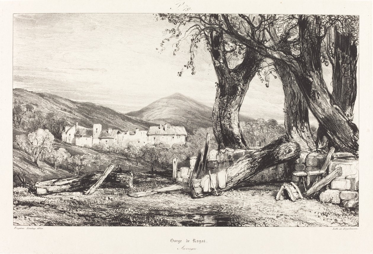 Soutěska Royat, Auvergne od Eugene Isabey
