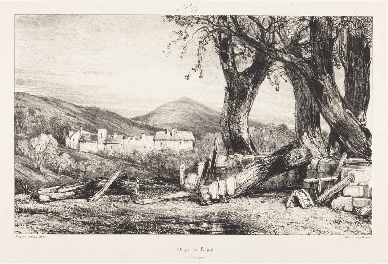 Údolí Royat, Auvergne od Eugene Isabey