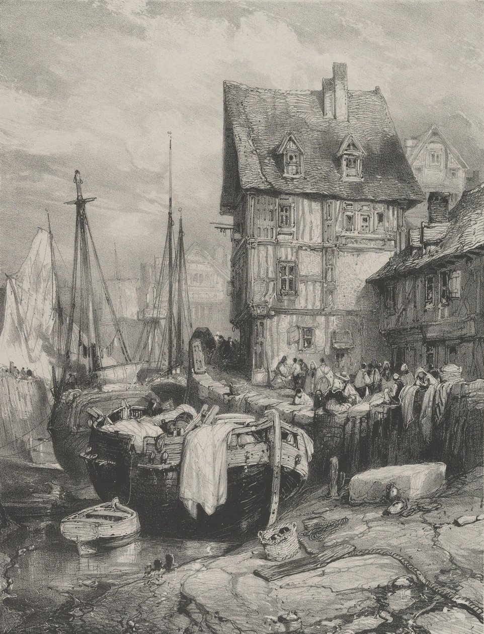 Interiér přístavu, 1833., 1833. od Eugene Isabey