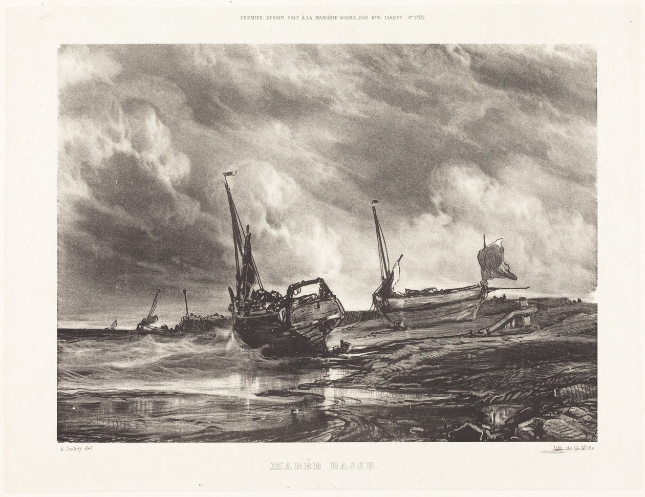 Odliv (Low Tide) od Eugene Isabey