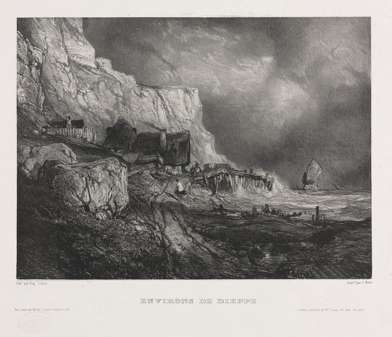 Six Marines: Environs of Dieppe od Eugene Isabey