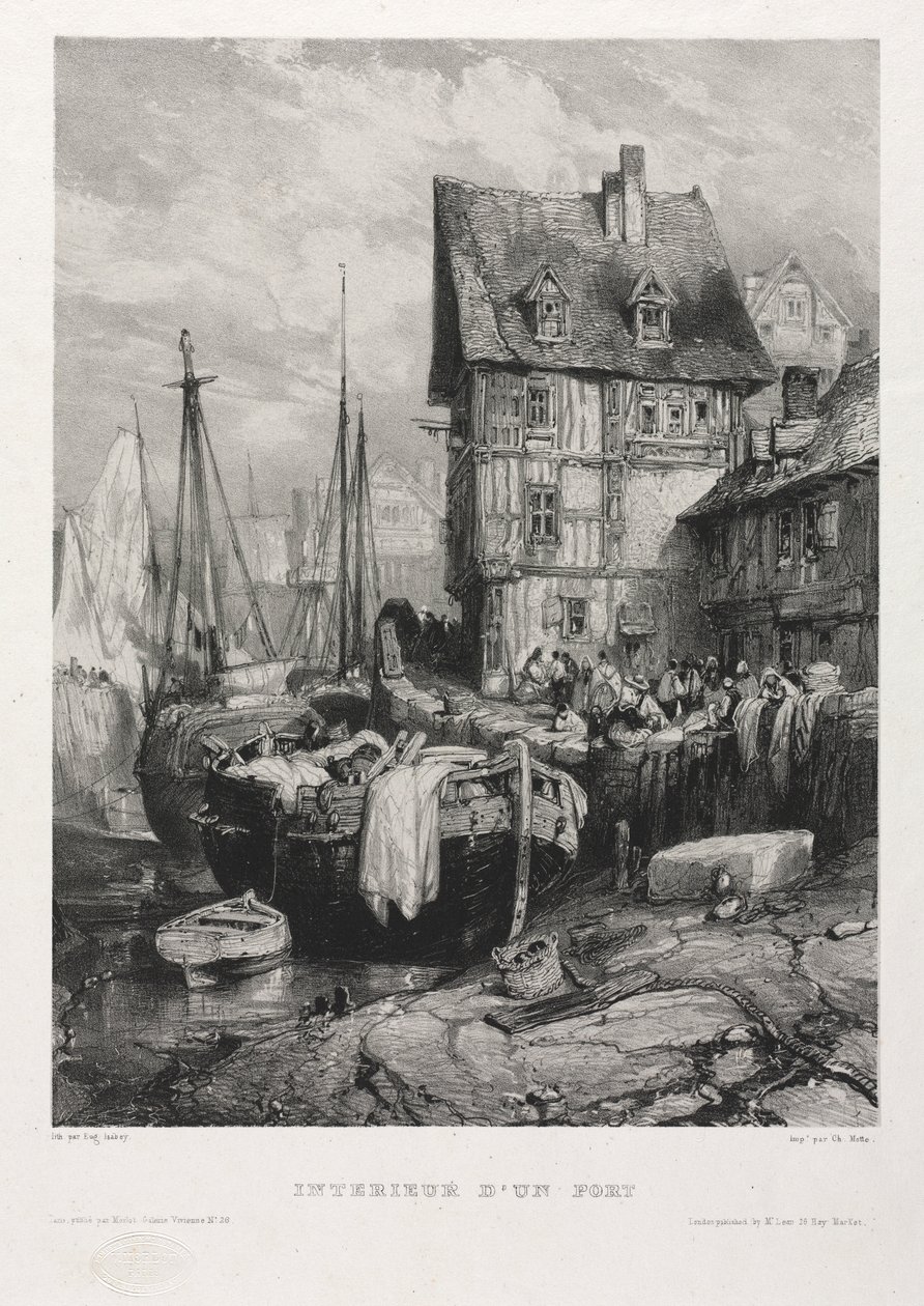 Six Marines: Interior of a Port, 1833. od Eugene Isabey