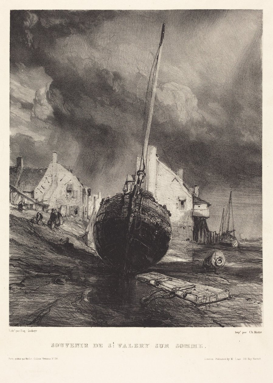 Vzpomínka na Saint-Valéry-sur-Somme od Eugene Isabey