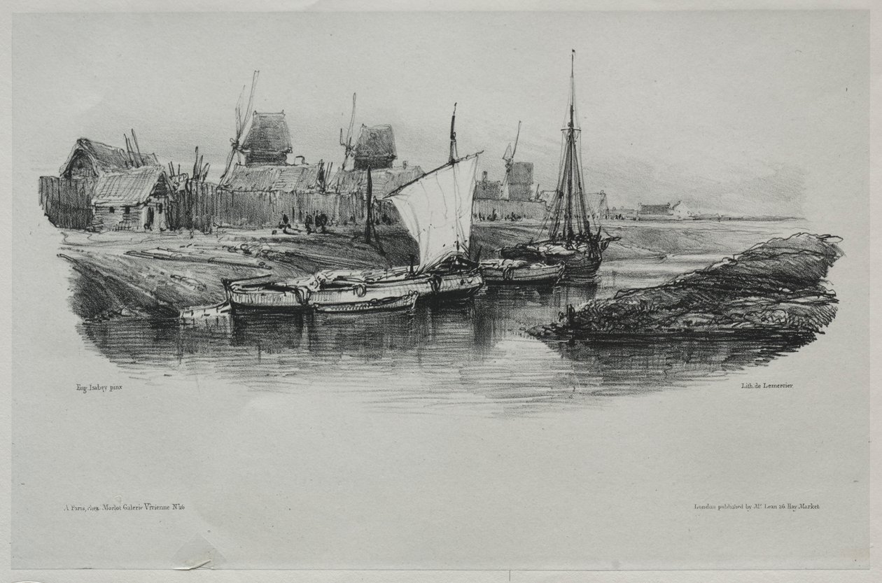 Suvenýry: Canal Bank, 1832. od Eugene Isabey