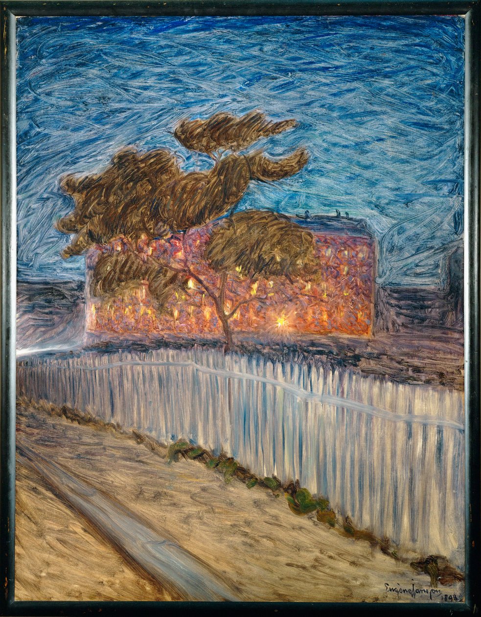 Logement proletaire - proletářský činžovní dům (malba na plátně) od Eugene Jansson