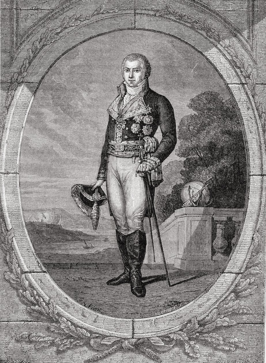 Manuel Godoy y Alvarez de Faria, vyrytý Blanpainem, z „Histoire de la Revolution Francaise“ od Louise Blanca (1811-82) od Eugene Joseph Viollat