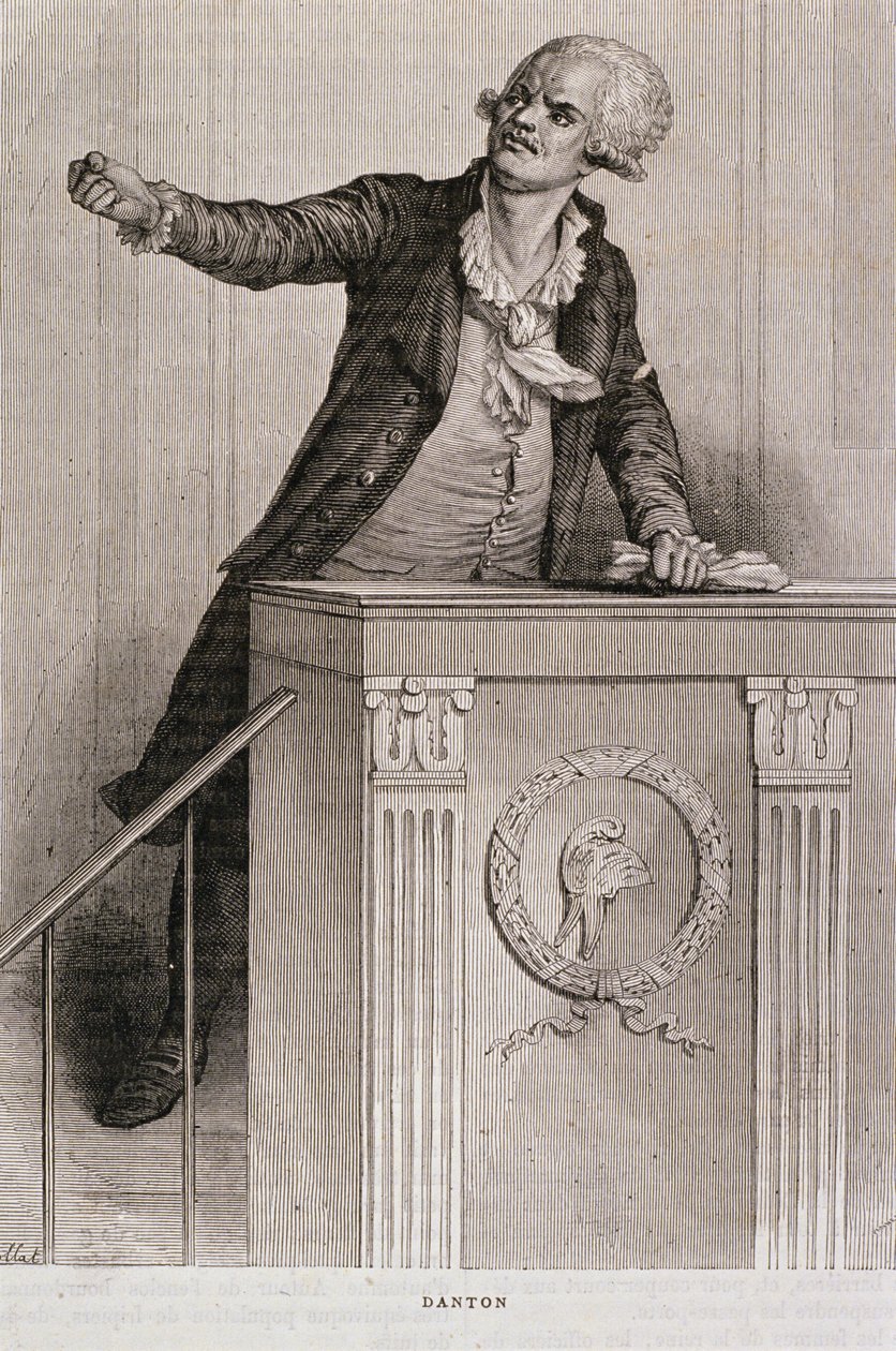 Portrét Georgese Jacquese Dantona (1759-94) (rytina) od Eugene Joseph Viollat