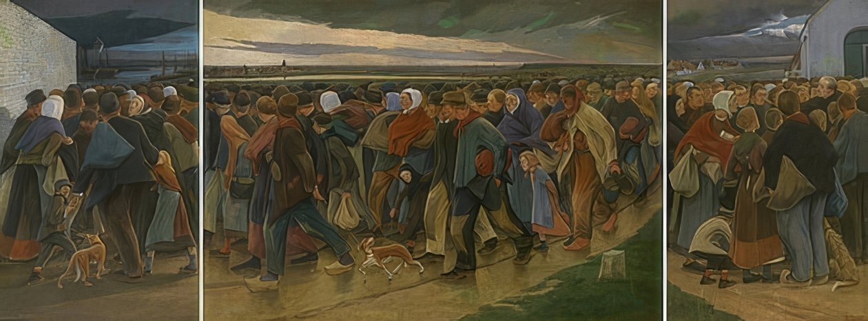 Emigranti (triptych). 1896 od Eugene Laermans