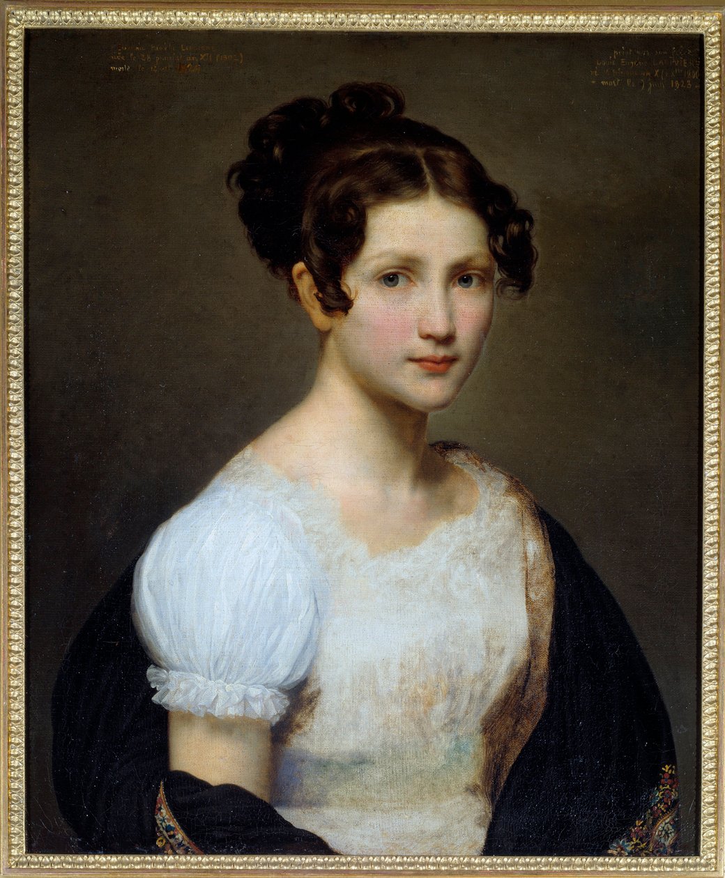Portrét Eugenie Pamely Lariviere, sestry malíře (1804-1824). Obraz Eugene Lariviere (1801-1823) od Eugene Lariviere