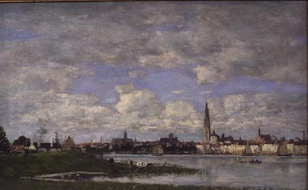 Antverpy z cípu Flander (olej na plátně) od Eugene Louis Boudin