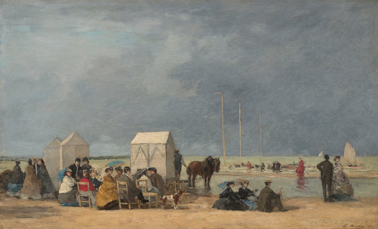 Čas koupání v Deauville od Eugene Louis Boudin