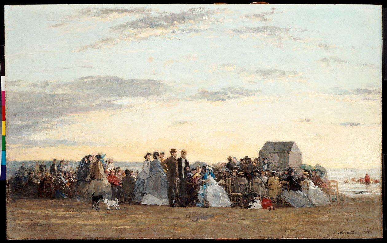 Plážová scéna, 1865 od Eugene Louis Boudin
