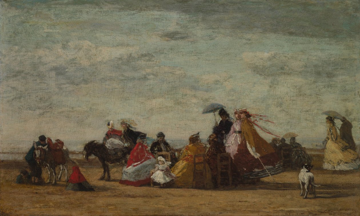 Rantakuvaus, c. 1865-1867 (öljy puulevylle) od Eugene Louis Boudin