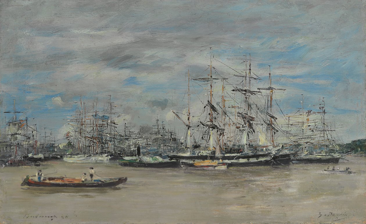 Bordeaux, přístav, 1874 od Eugene Louis Boudin