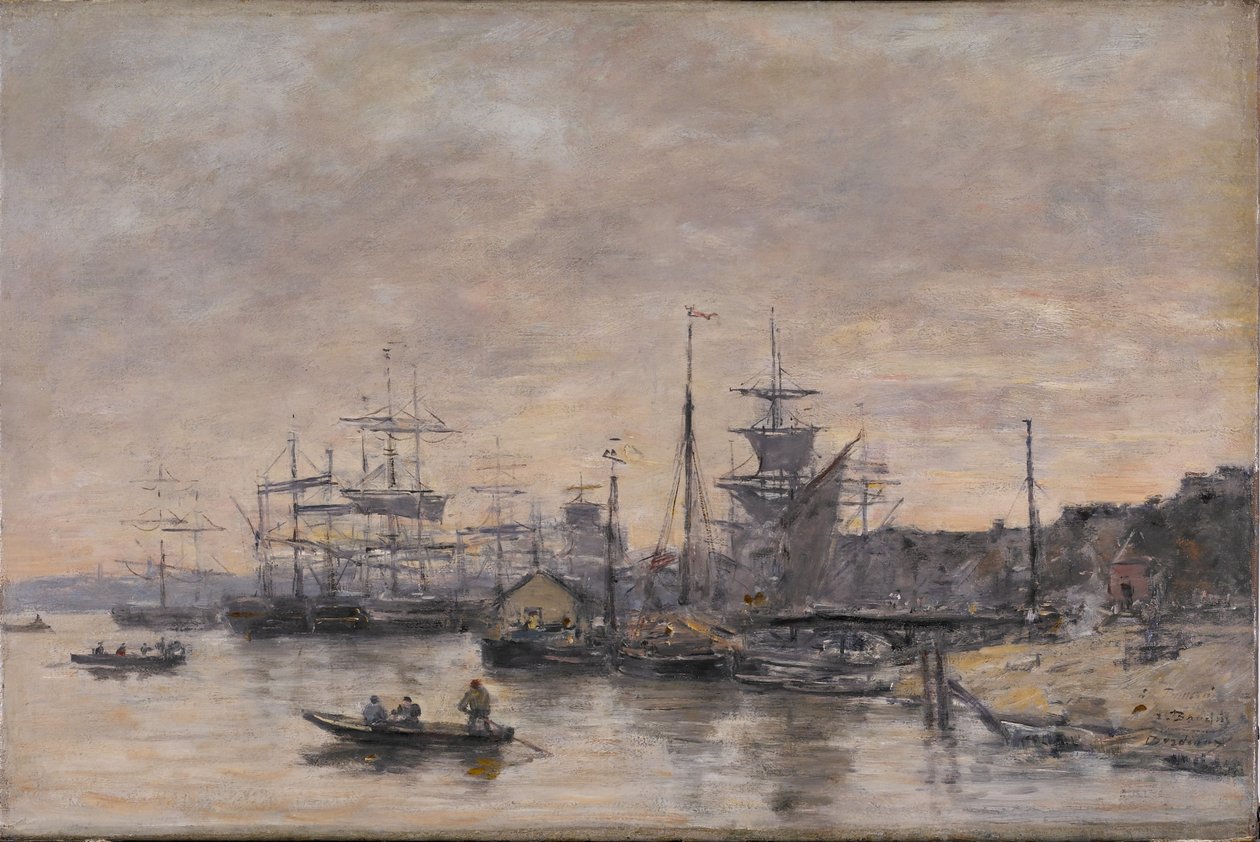 Bordeaux, přístav od Eugene Louis Boudin
