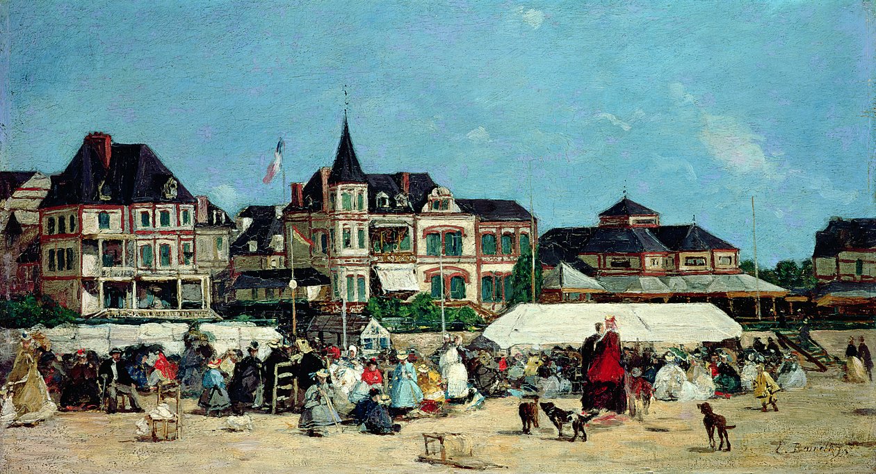 Kasino Trouville od Eugene Louis Boudin
