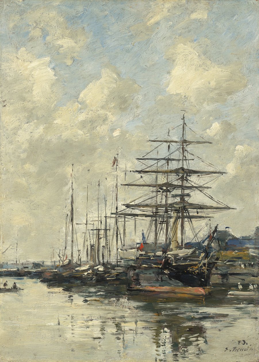 Deauville, povodí lodí, 1887 od Eugene Louis Boudin