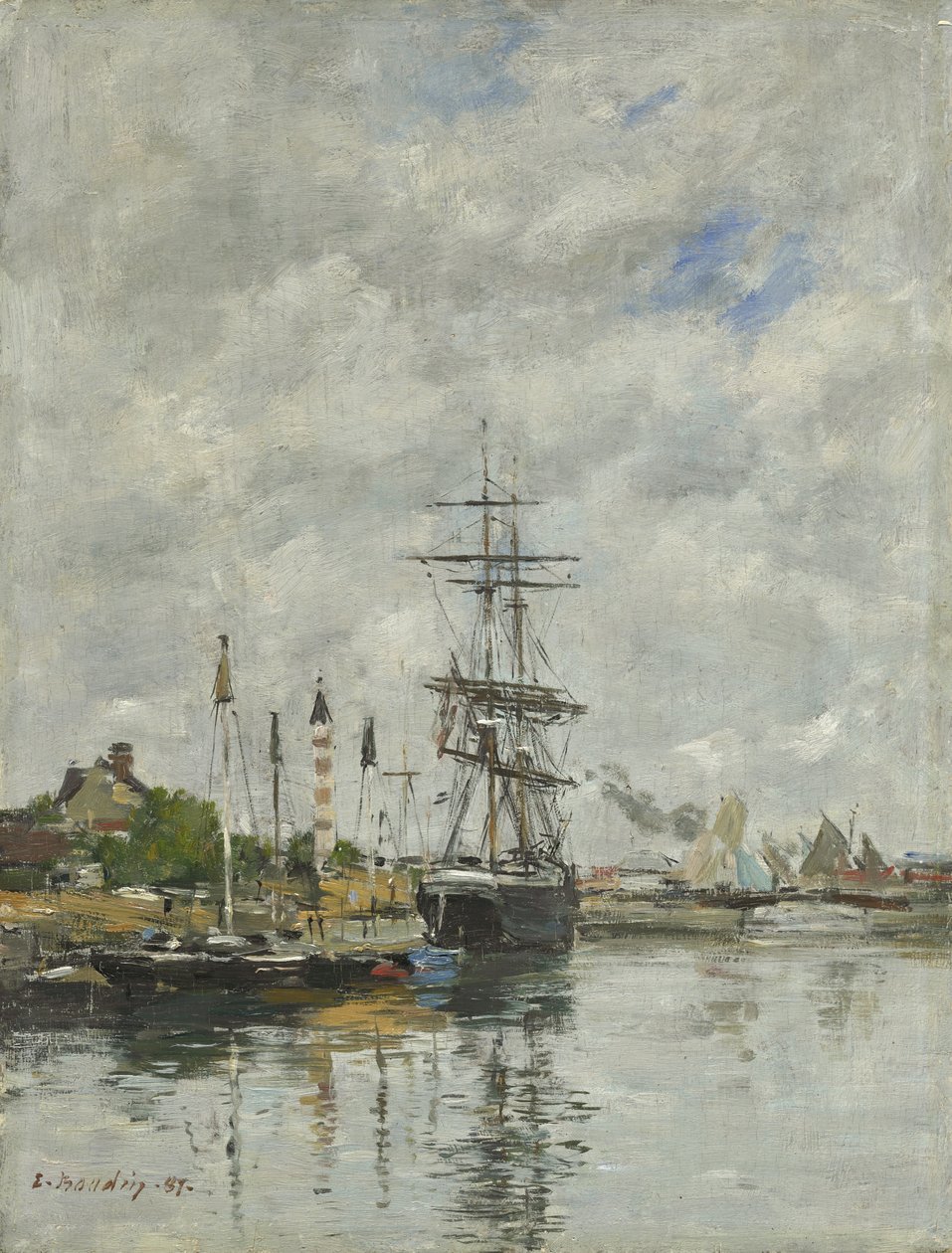 Deauville, povodí lodí, 1887 od Eugene Louis Boudin