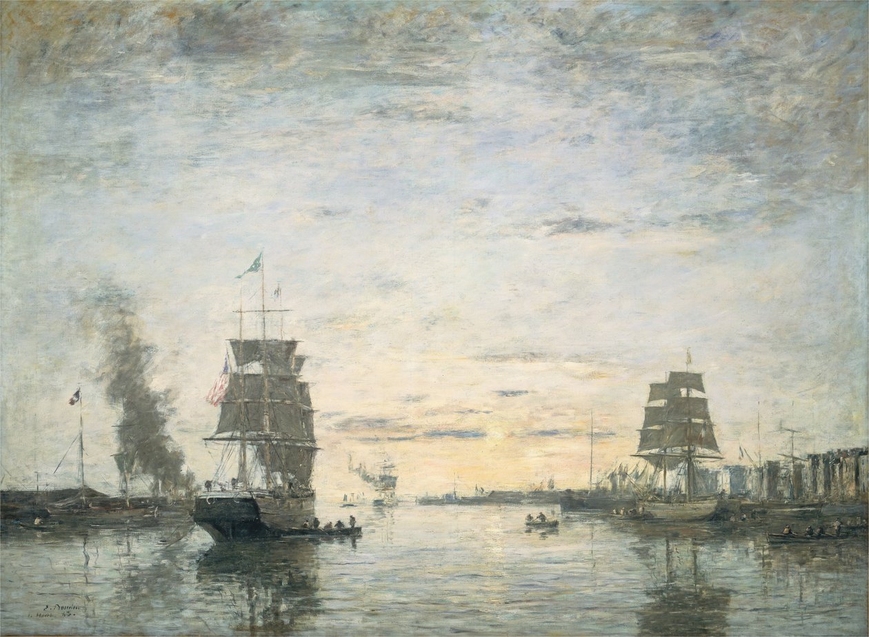 Vchod do přístavu, Le Havre, 1883. od Eugene Louis Boudin