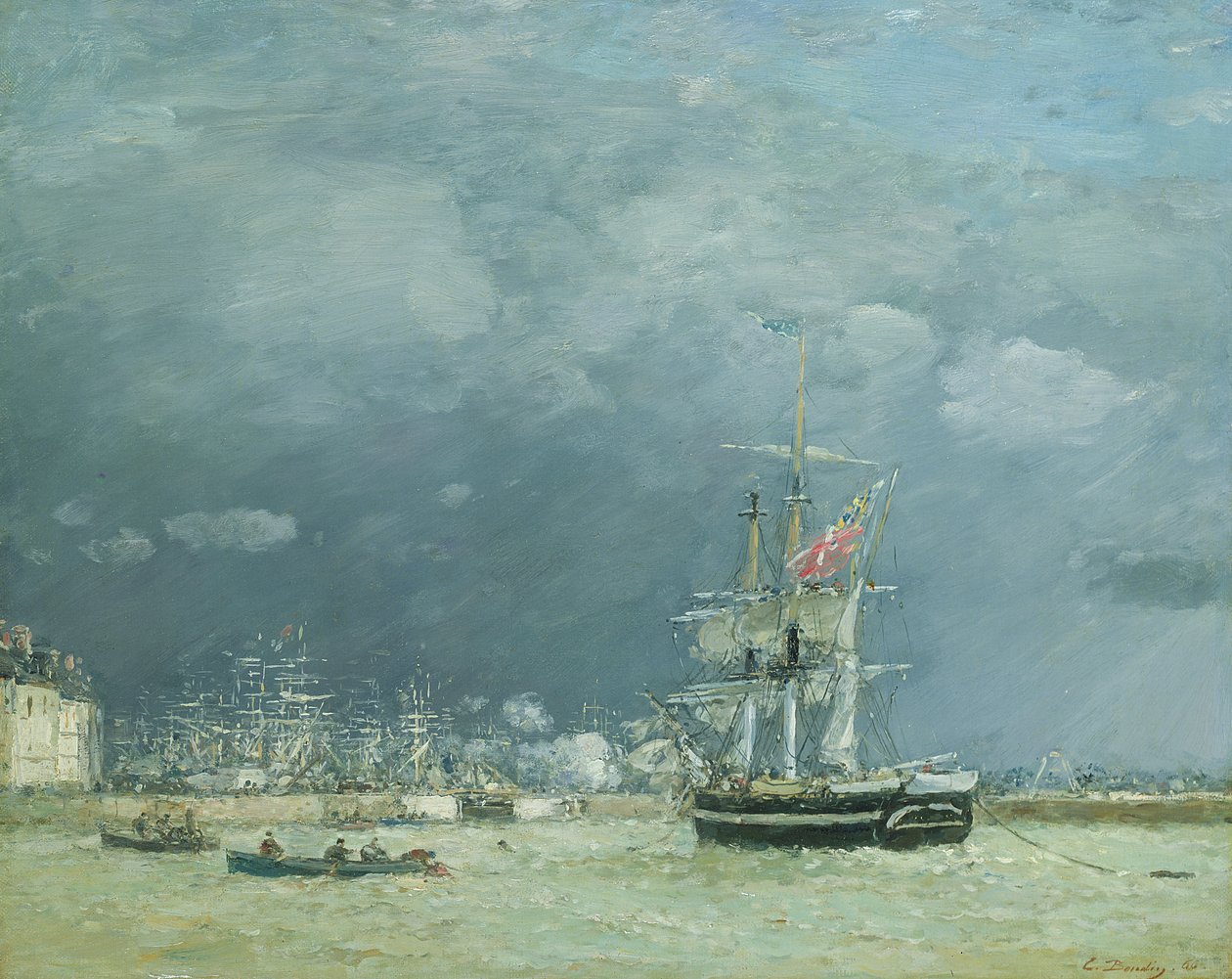 Večer, Le Havre, 1866 od Eugene Louis Boudin
