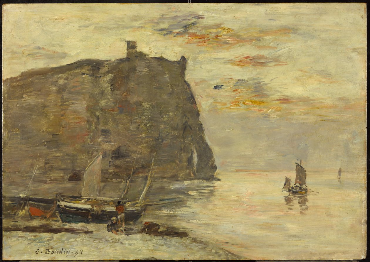 Falaises à Etrétat, 1894 od Eugene Louis Boudin