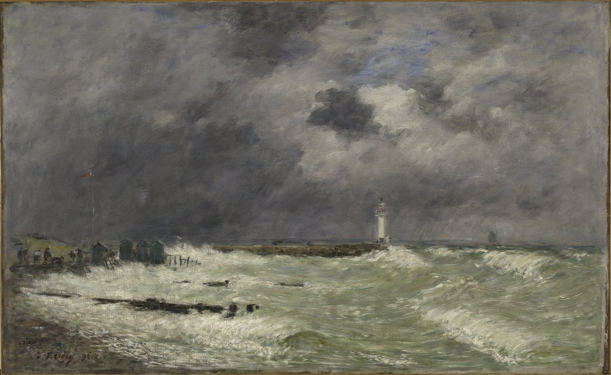 Vichřice před Frascati, Le Havre od Eugene Louis Boudin