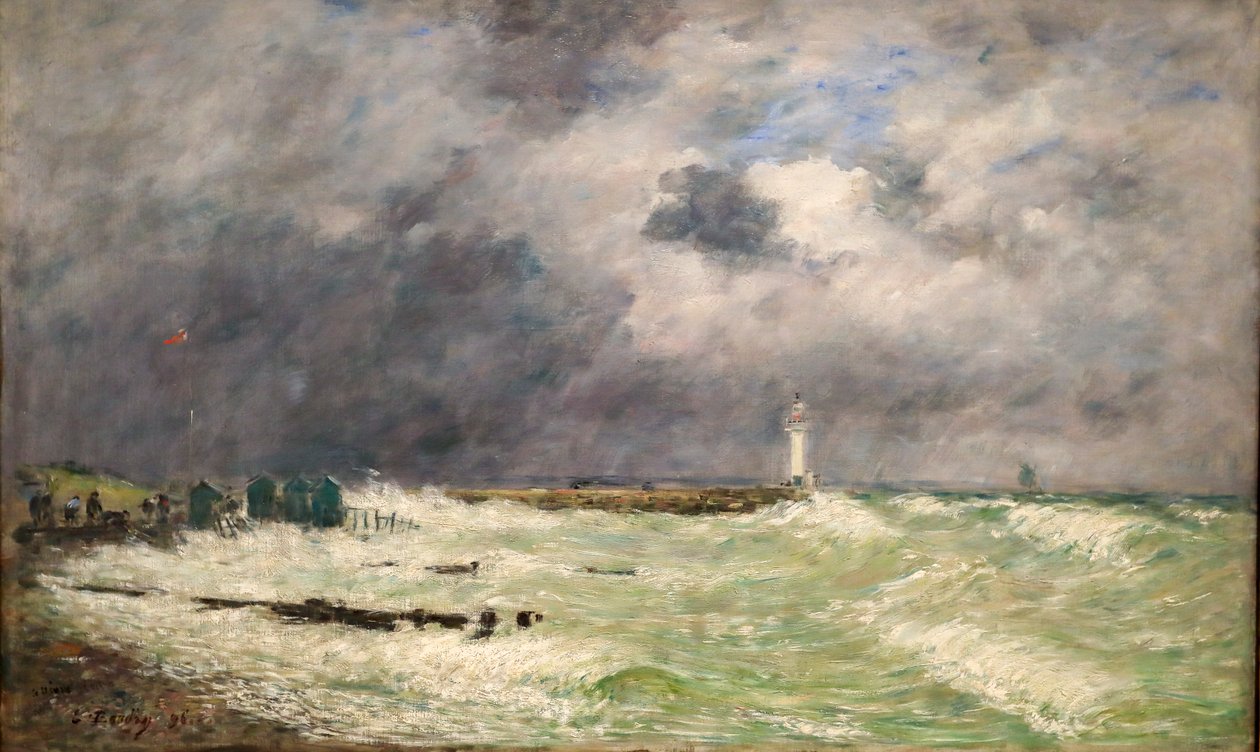 Poryv větru ve Frascati, Le Havre od Eugene Louis Boudin
