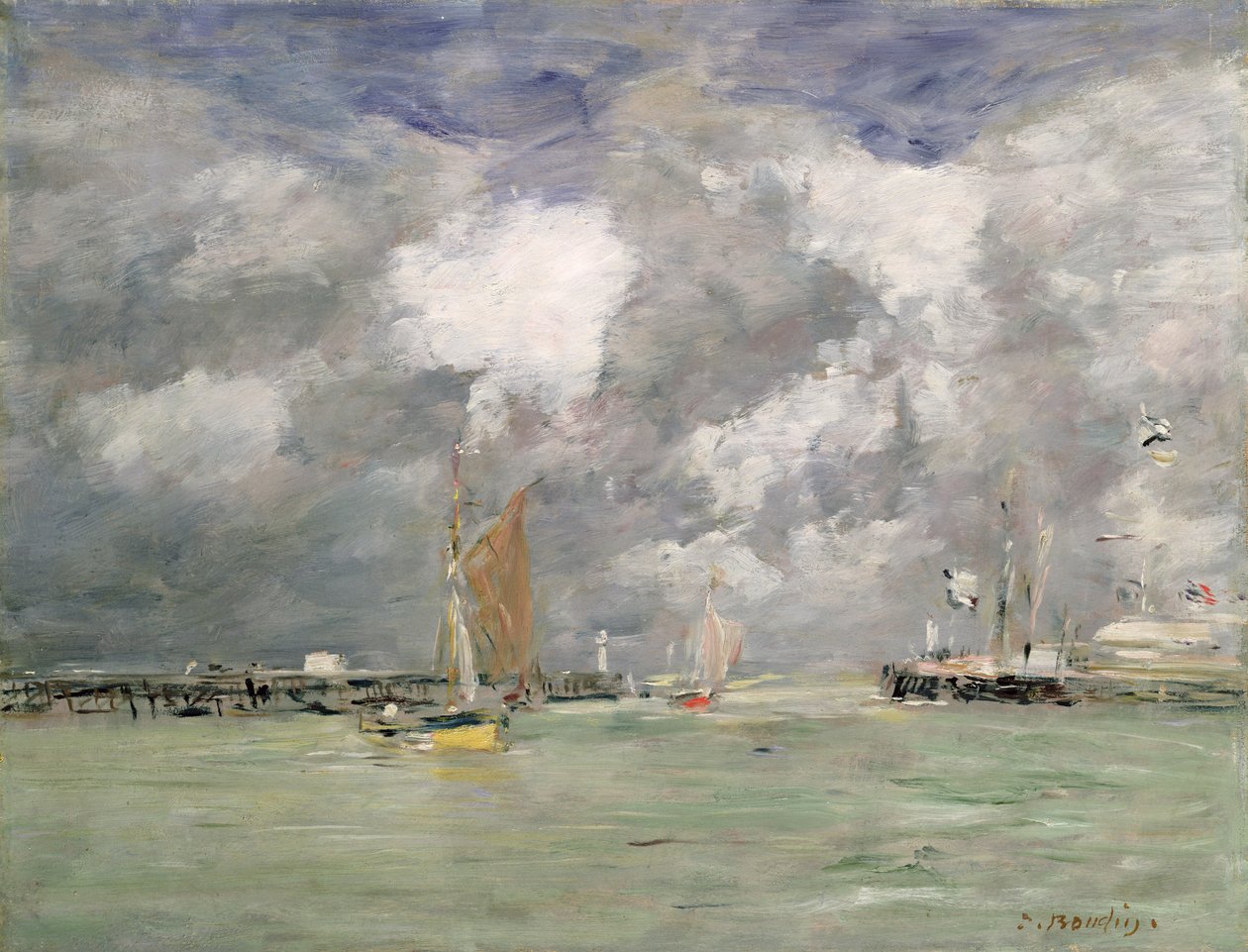 Příliv v Trouville, kolem 1892-96 od Eugene Louis Boudin