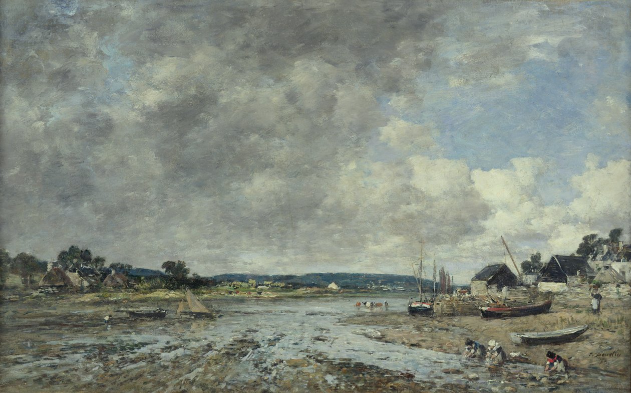Krajina s pračkami, 1873 od Eugene Louis Boudin