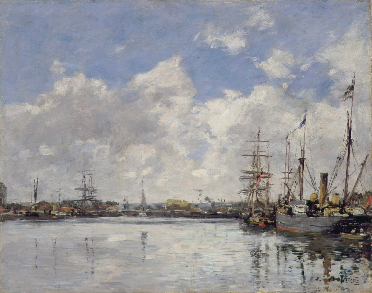 Le Havre, přístav, 1884 od Eugene Louis Boudin