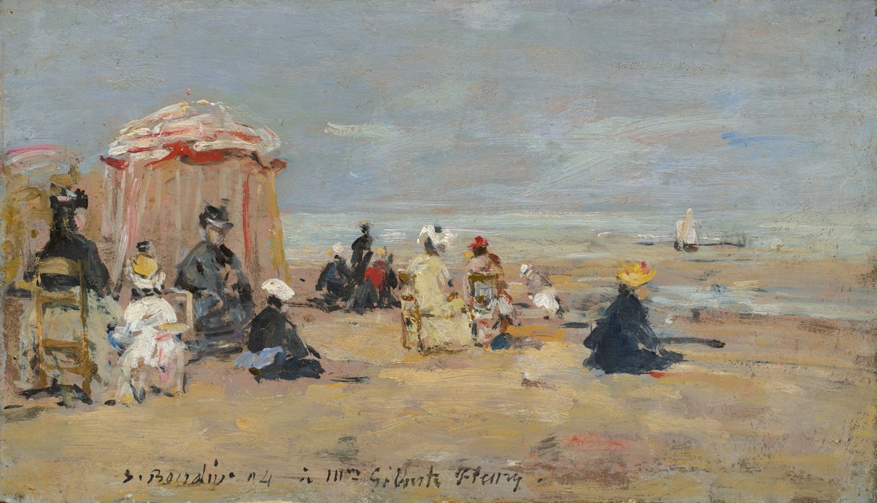 Na pláži od Eugene Louis Boudin