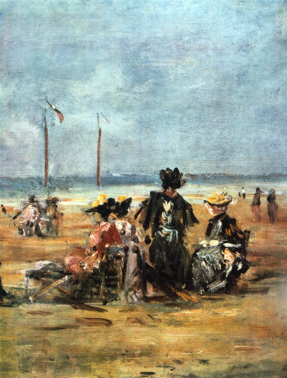 Na pláži, detail, 1880 od Eugene Louis Boudin
