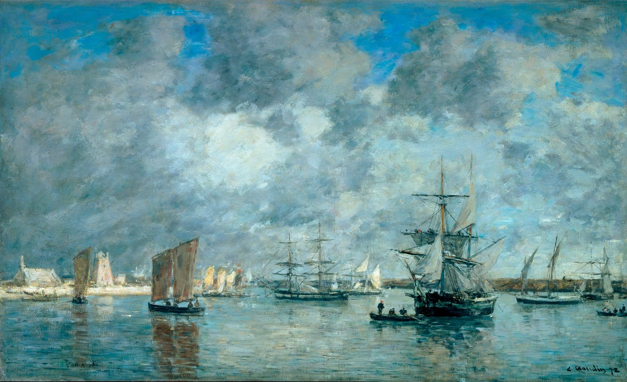 Přístav Camaret-sur-Mer (Camaret-sur-Mer). Obraz Eugena Boudina (1824-1898) od Eugene Louis Boudin