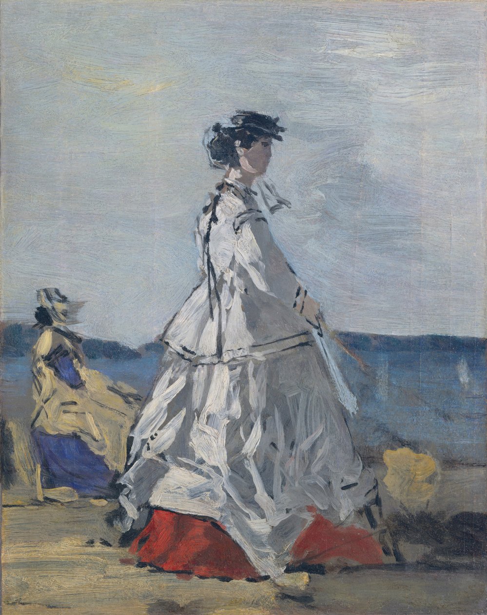 Princezna Pauline Metternich 1836-1921 na pláži, ca. 1865-67. od Eugene Louis Boudin