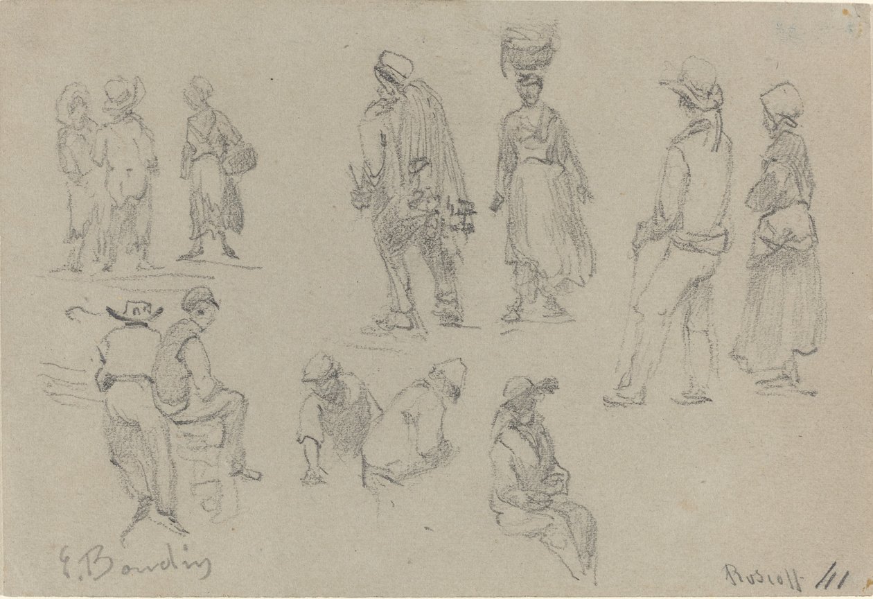 Provinční postavy, konec 19. století. od Eugene Louis Boudin