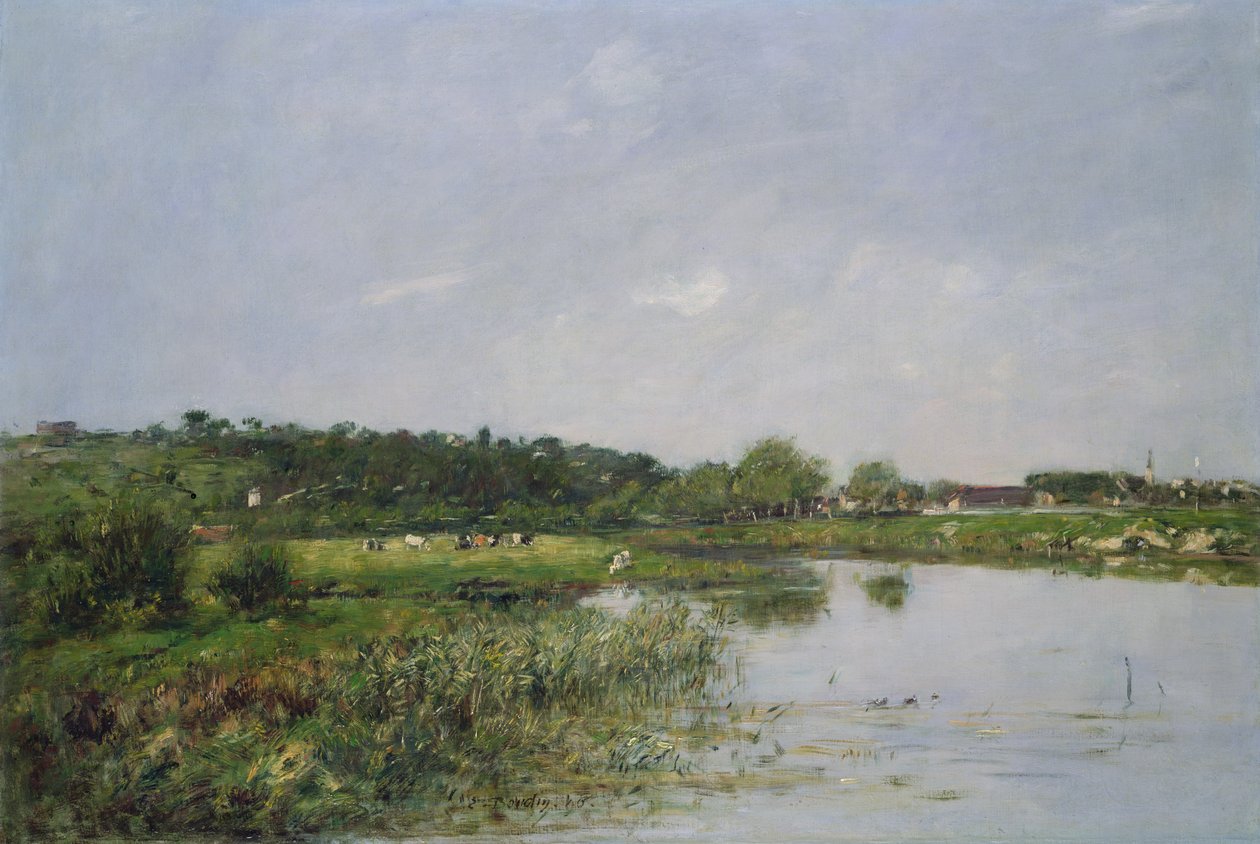 Riverside v La Touques, 1890 od Eugene Louis Boudin