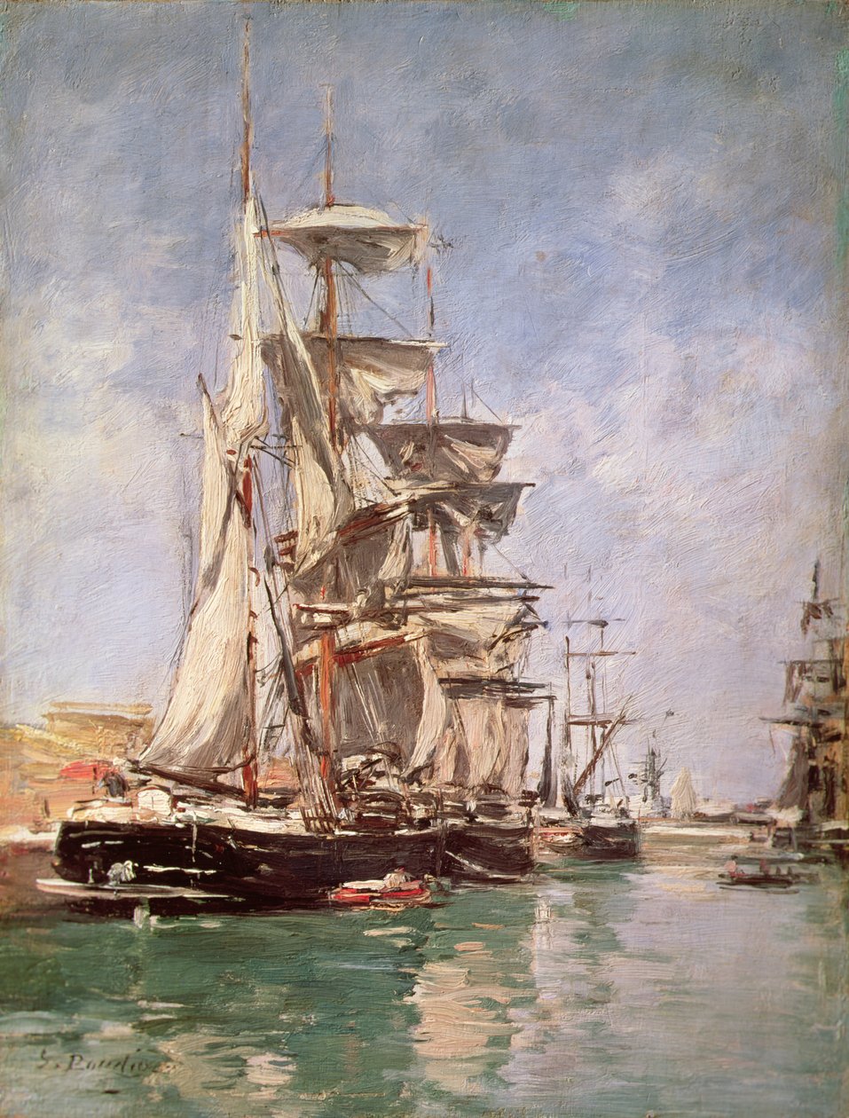 Plachetnice (olej na plátně) od Eugene Louis Boudin