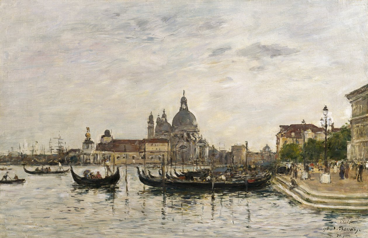 Santa Maria della Salute a Dogana, Benátky od Eugene Louis Boudin